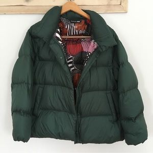 Merrimekko puffer down jacket   green Uniqlo xs small fits 0 2